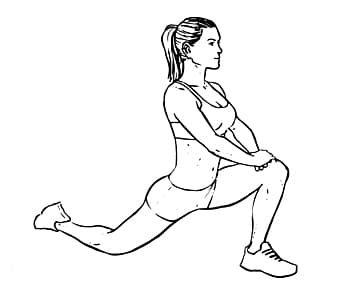 Hip flexor stretch for back pain and stretching